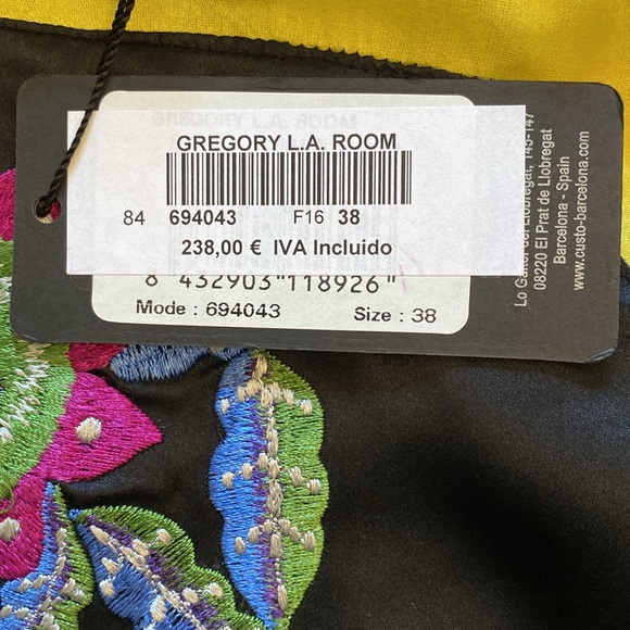 Vintage Custo Silk Dress with Asian Dragon Detail - size 2 - Picture 8 of 8